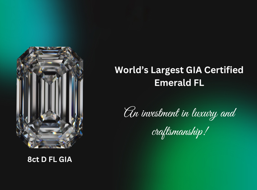 Grown Diamond Corporation Produces the Largest Emerald D Color Flawless Lab Grown Diamond