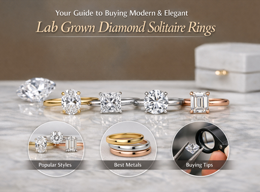 Your Guide to Buying Modern & Elegant Lab Grown Diamond Solitaire Rings